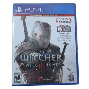 The Witcher 3 Wild Hunt PS4 (PlayStation 4, 2015) complete with map